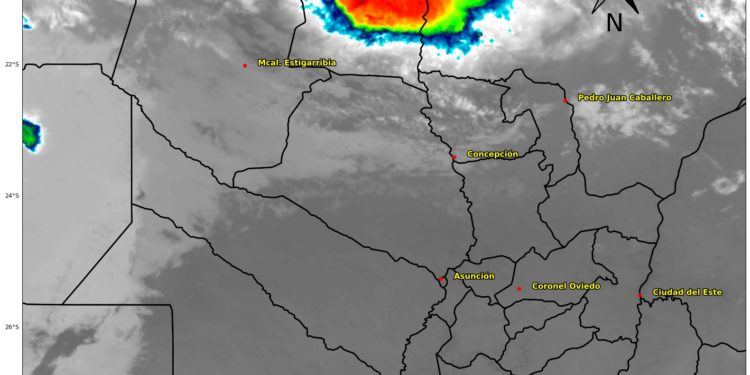 Tormentas severas podrían afectar al Alto Paraguay durante la noche