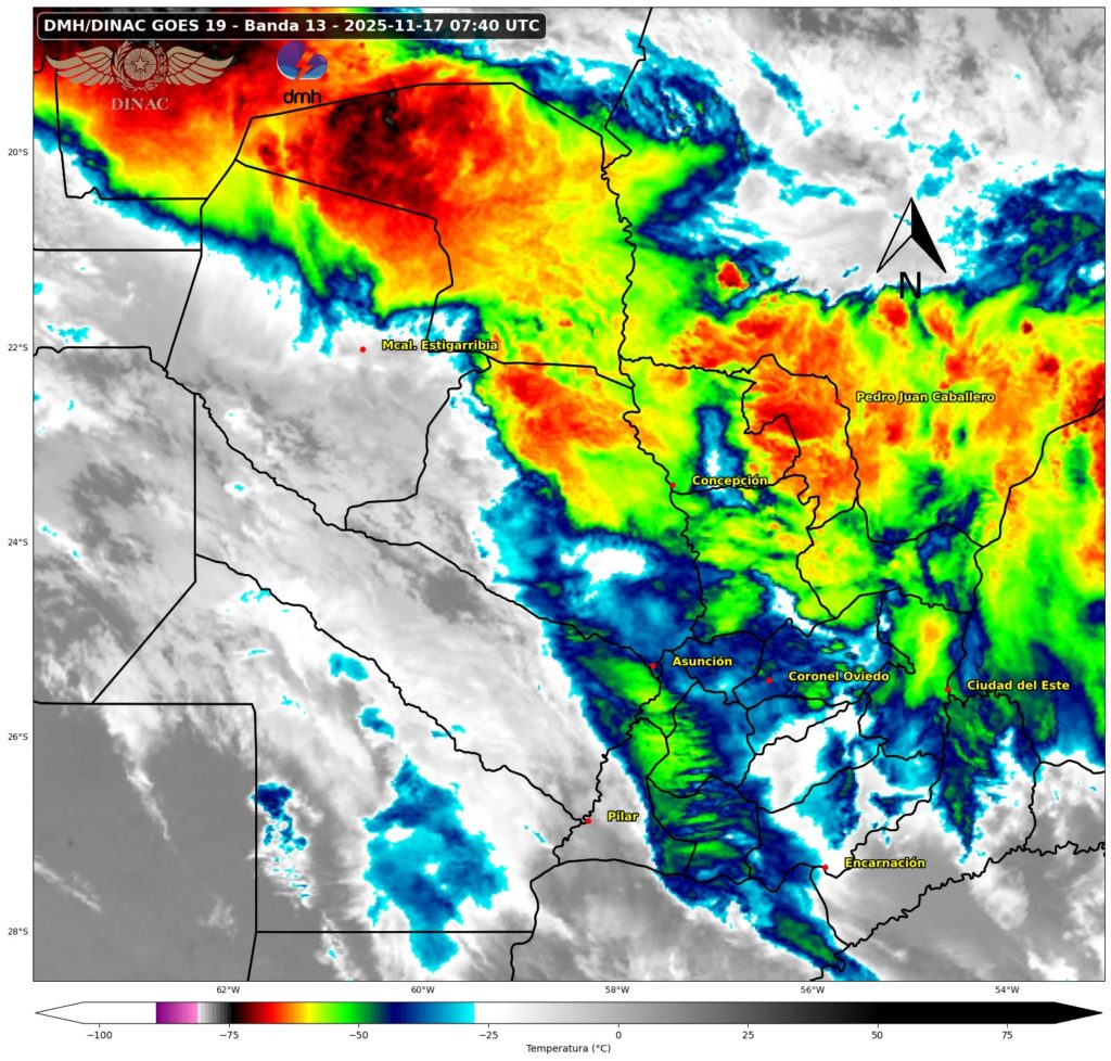 Persisten lluvias con tormentas eléctricas moderadas a fuertes y ráfagas de vientos en el norte del país