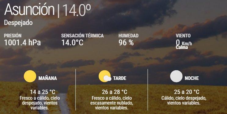 Amanecer fresco en todo el país y paulatino aumento de temperatura esta semana