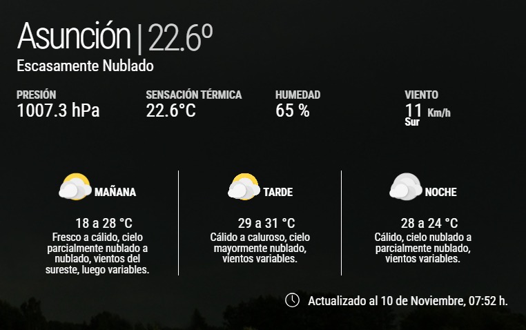 Lunes con amanecer fresco y cambios en el clima durante la semana