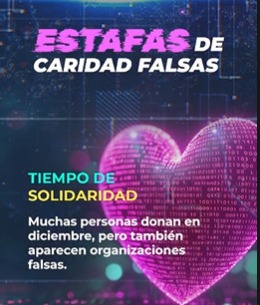 Alertan sobre estafas solidarias y brindan recomendaciones para donar de forma segura en estas fiestas Alertan sobre estafas solidarias y brindan recomendaciones para donar de forma segura en estas fiestas
