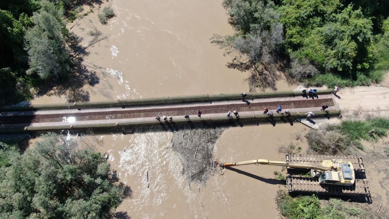 Refuerzan trabajos preventivos en el río Pilcomayo, en espera de nueva riada fuerte