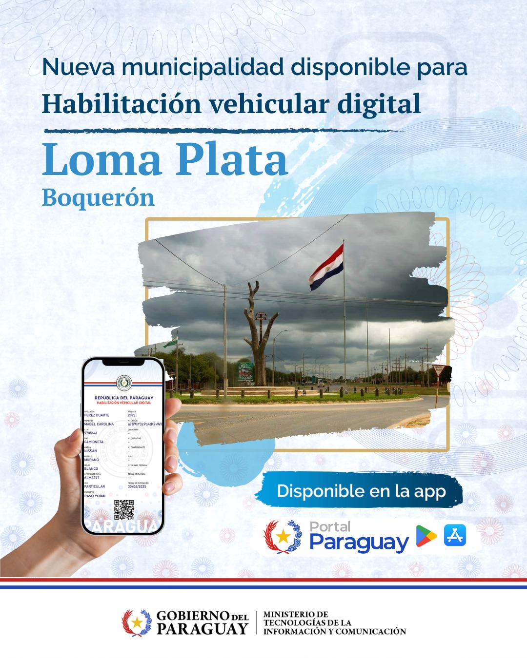 Loma Plata se suma a la era digital para la habilitación vehicular