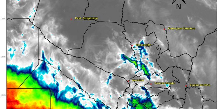 Alerta meteorológica para el sur de Ñeembucú: advierten sobre tormentas y ocasional caída de granizo