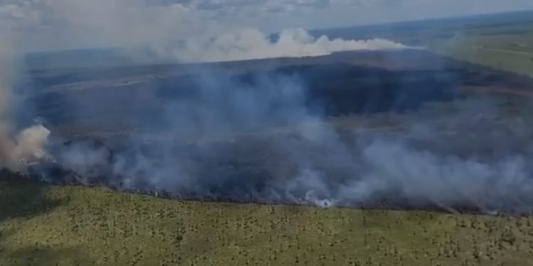 Gran incendio en Chaco’i: militares están combatiendo las llamas