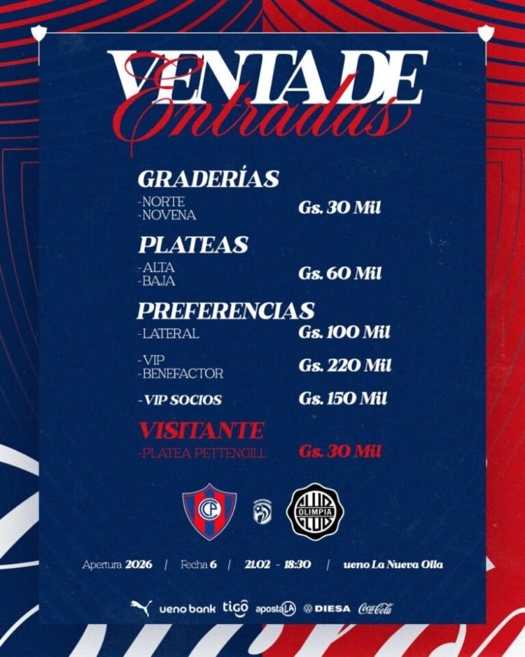 Cerro Porteño habilita el canje de entradas para el superclásico