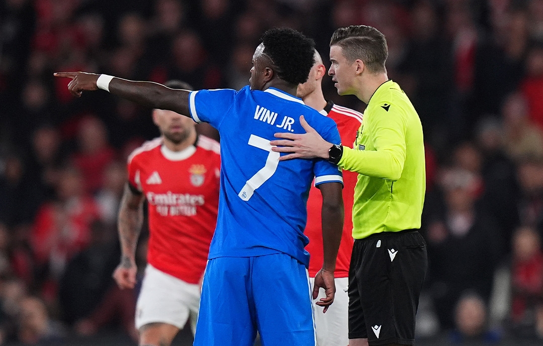 Activan el protocolo antirracismo tras denuncia de Vinicius en el Benfica vs. Real Madrid