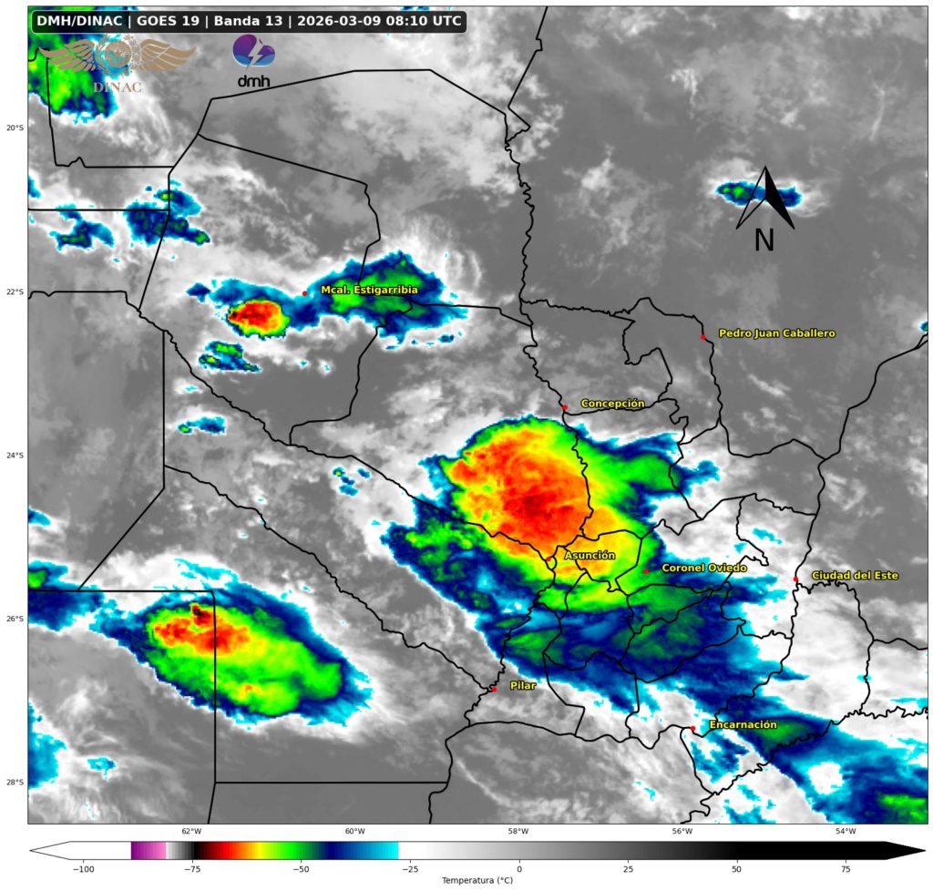 Emiten alerta meteorológica por tormentas para el norte y el Chaco en la mañana de este lunes
