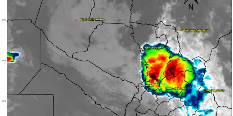 Alerta Meteorológica: Tormentas severas amenazan el centro y este de la Región Oriental