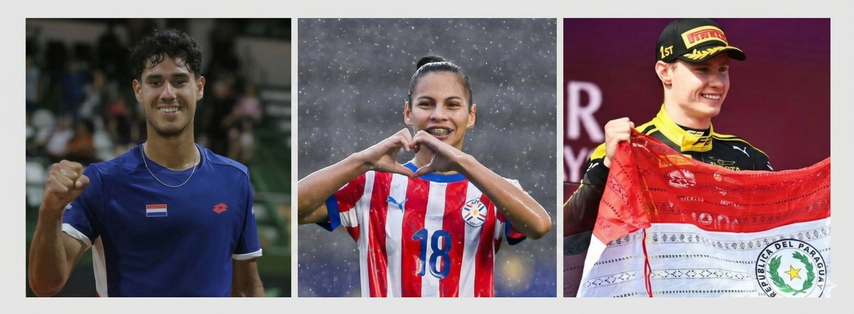 «Claudinha», Dani y Josua, 3 jóvenes deportistas paraguayos en rápido ascenso «Claudinha», Dani y Josua, 3 jóvenes deportistas paraguayos en rápido ascenso