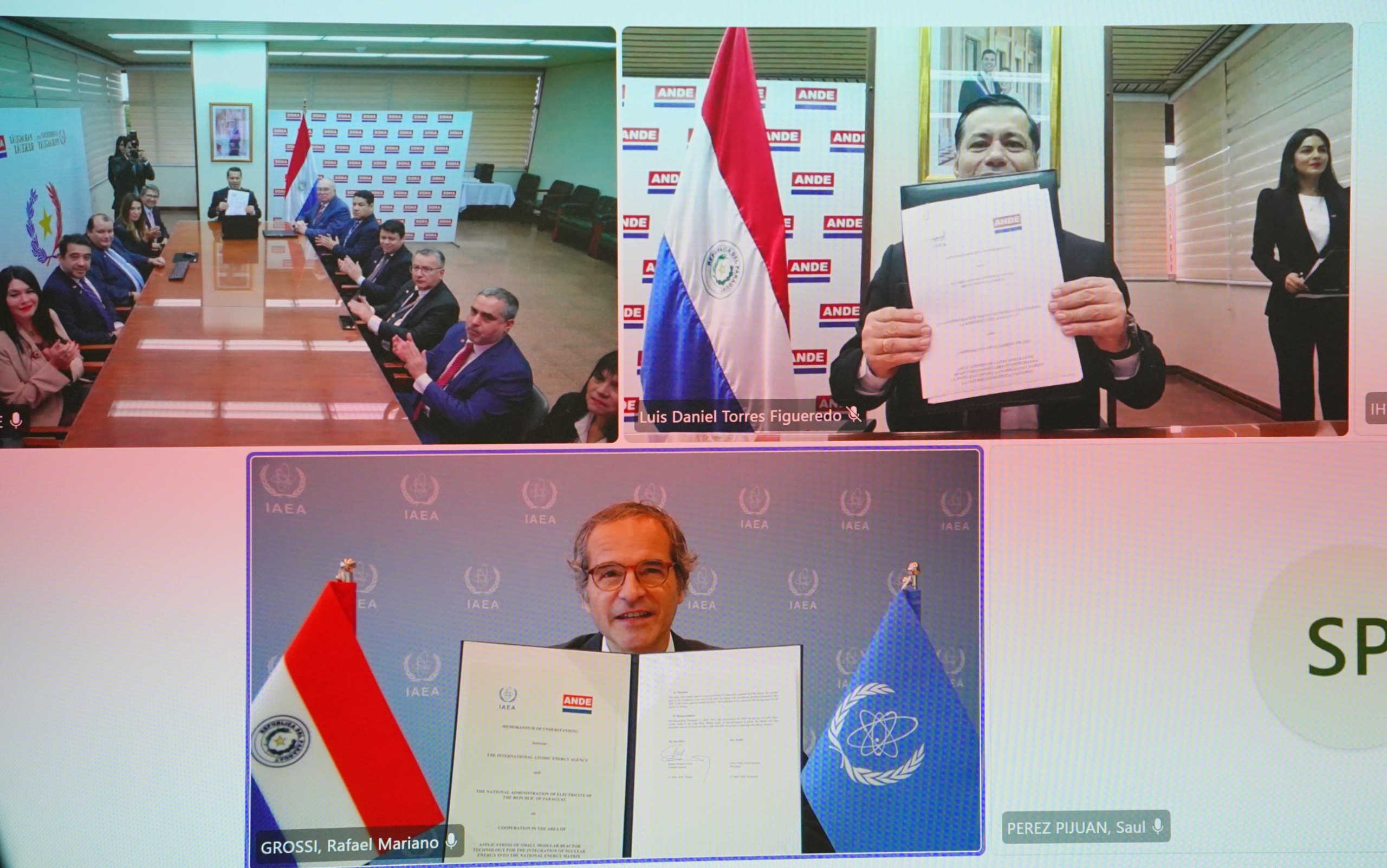 Paraguay mira hacia su futuro nuclear: ANDE y OIEA firman convenio para estudiar reactores pequeños