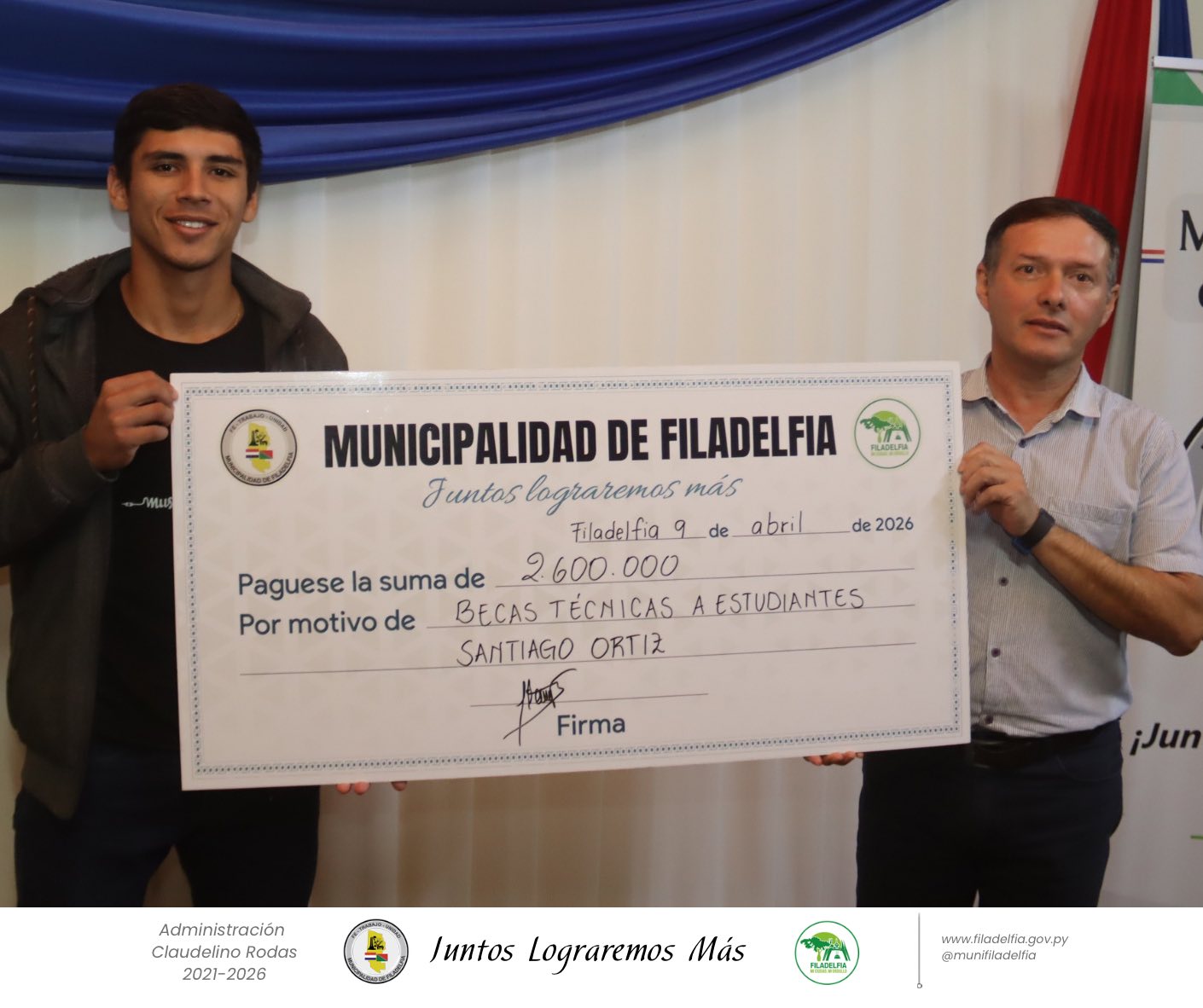 Municipalidad de Filadelfia inicia histórica entrega de becas para bachilleratos técnicos