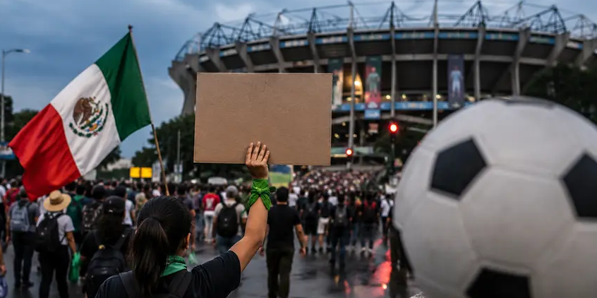 La otra cara del Mundial, protestas y tensiones marcan la previa en México La otra cara del Mundial, protestas y tensiones marcan la previa en México