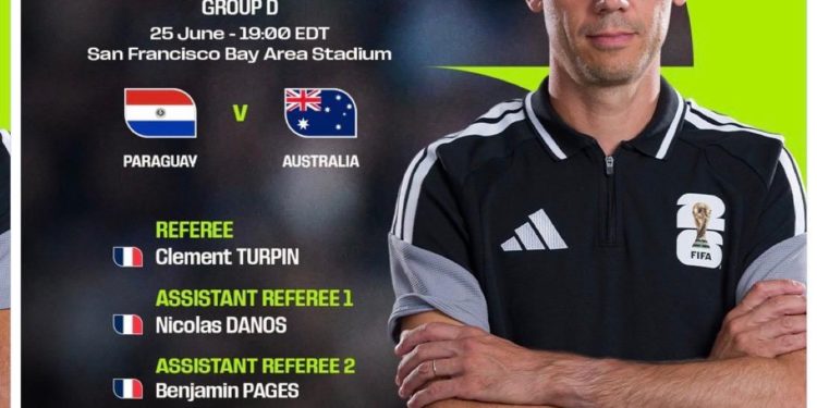 Silbato de jerarquía para la Albirroja: El francés Clément Turpin impartirá justicia en el duelo decisivo ante Australia Silbato de jerarquía para la Albirroja: El francés Clément Turpin impartirá justicia en el duelo decisivo ante Australia