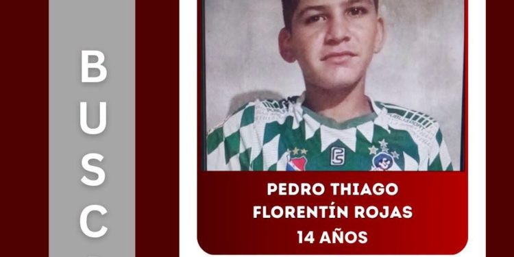 Buscan a Pedro Thiago: adolescente de 14 años desapareció en Villa Hayes