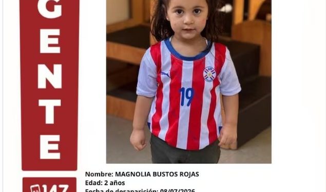 Activan Alerta MAFE en Paraguay: Buscan a una niña de dos años sustraída por su padre chileno