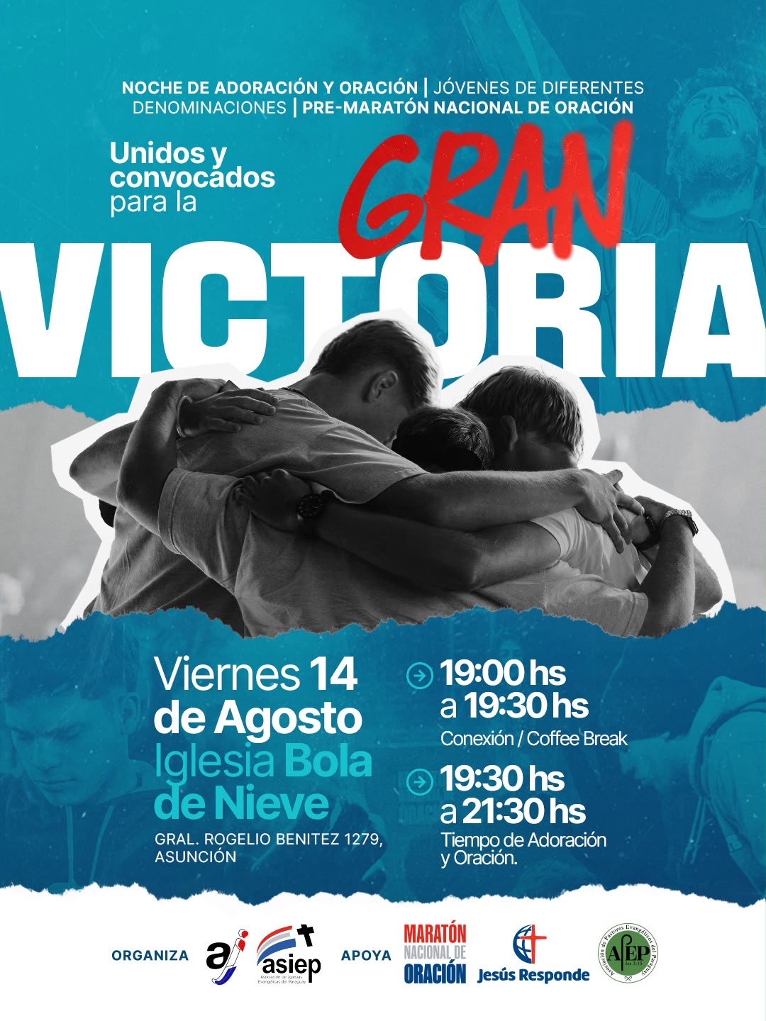 ASIEP Joven convoca a una jornada interdenominacional de oración como antesala de la Maratón Nacional 2026
