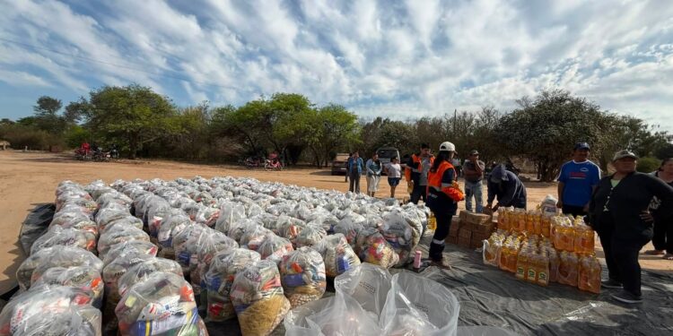 SEN asiste con miles de kilos de víveres y agua a comunidades del Chaco Central