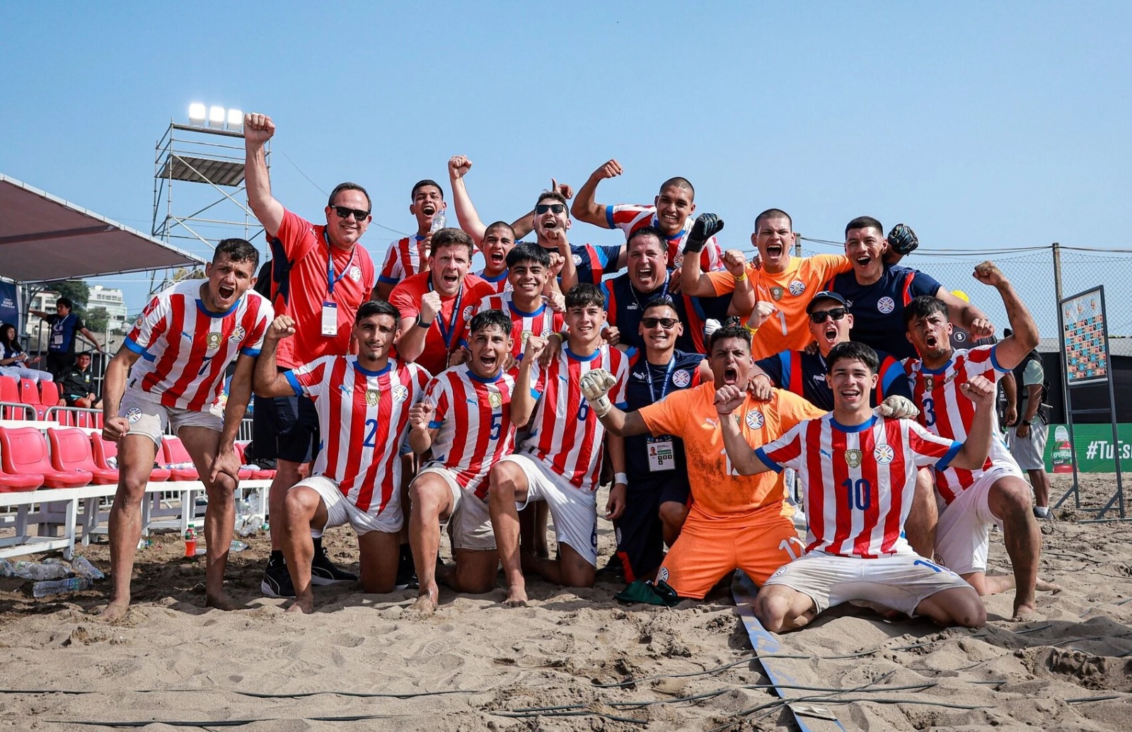 Los Pynandi Sub 20 golean a Colombia y clasifican a la gran final de la Conmebol de Fútbol Playa