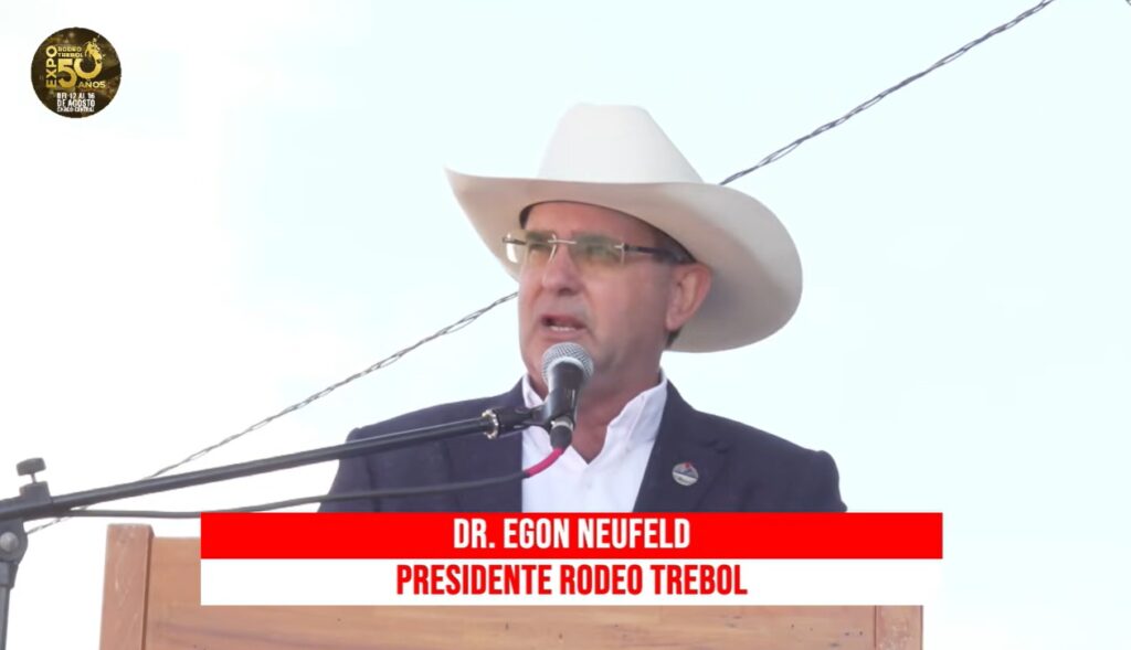Discurso de Egon Neufeld, presidente de Expo Rodeo Trébol