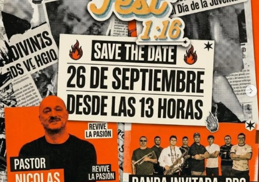 FEST 1:16 invita a vivir una tarde de fe, música y diversión en San Lorenzo FEST 1:16 invita a vivir una tarde de fe, música y diversión en San Lorenzo