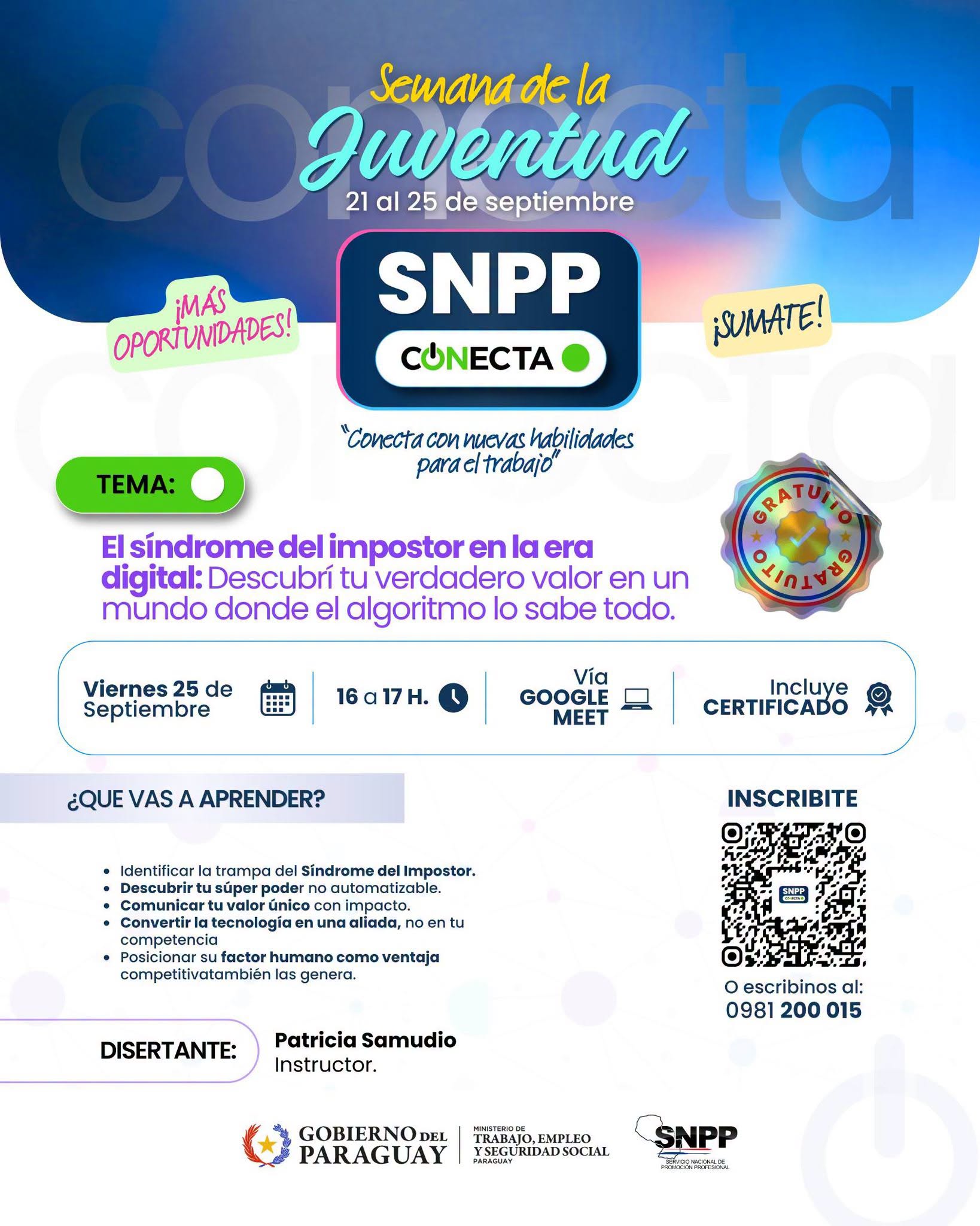 La apuesta masiva del SNPP y 100% virtual para capacitar a jóvenes en inteligencia artificial y herramientas digitales
