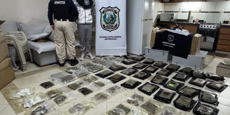 Incautaron más de 50 kilos de «marihuana VIP», un suboficial policial fue aprehendido