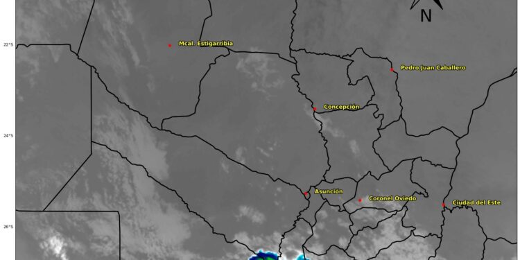 Emiten alerta por tormentas en el sur de la Región Oriental
