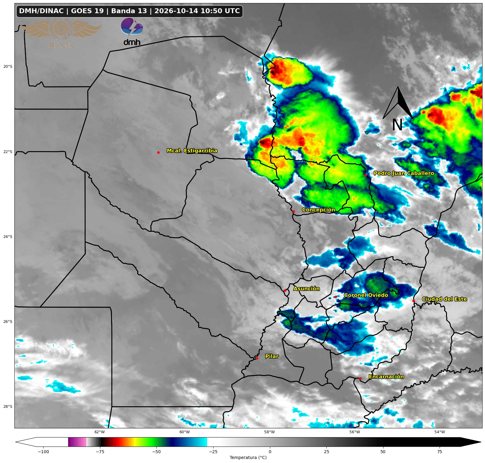 Alerta meteorológica: Anuncian tormentas severas, ráfagas de viento y probable granizo para 13 departamentos