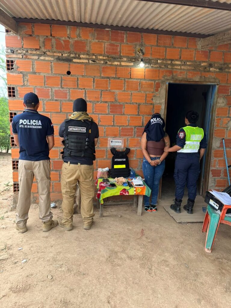 Golpe al microtráfico en el Chaco: detienen a una mujer y caen más de 300 dosis de cocaína en Mariscal Estigarribia